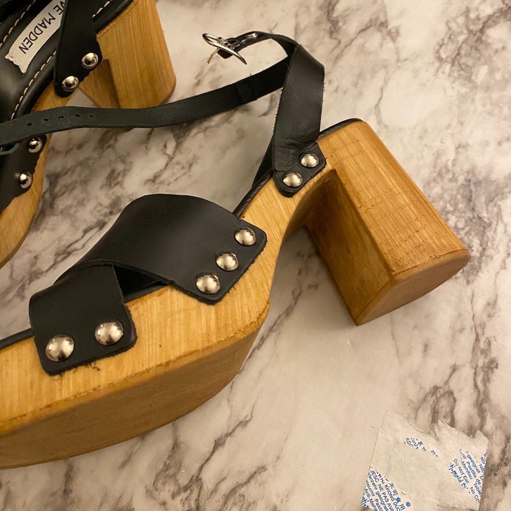 Steve Madden Marsha Lthr Sandles Sz8 Nib - image 2